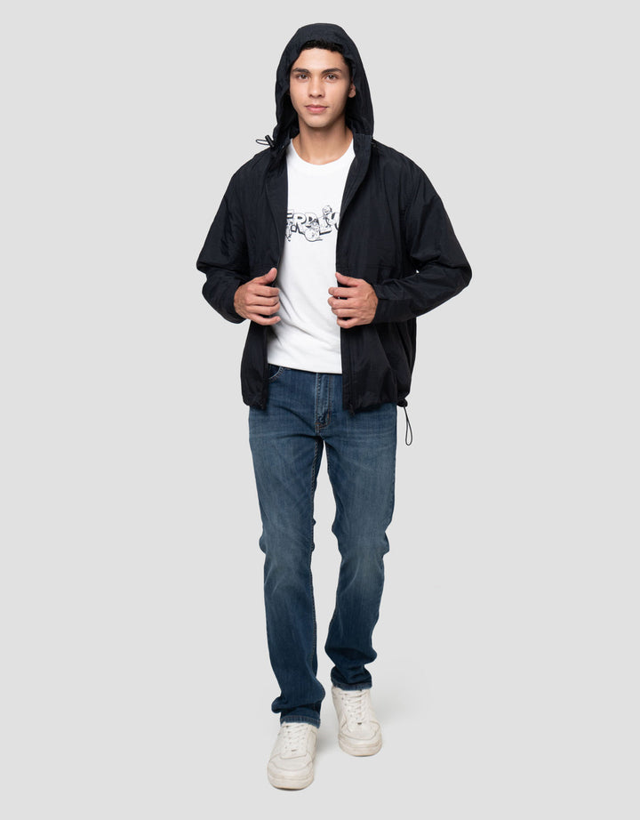 Nevada Hidden Zipper And Flap Pocket Jaket Hoodie Pria