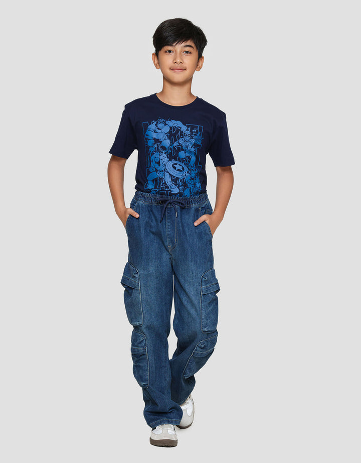Nevada Relaxed 4 Pockets Celana Denim Anak Laki-laki