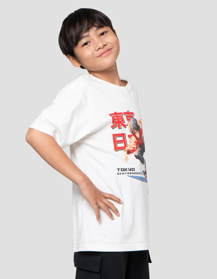 Nevada Print Skate Anime Kanji Simply Kaos Anak Laki-laki