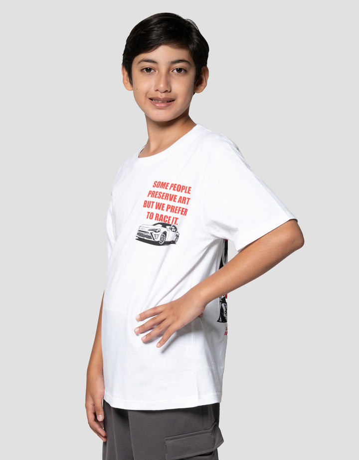 Nevada Two Sided Print Car Anime Kaos Anak Laki-laki