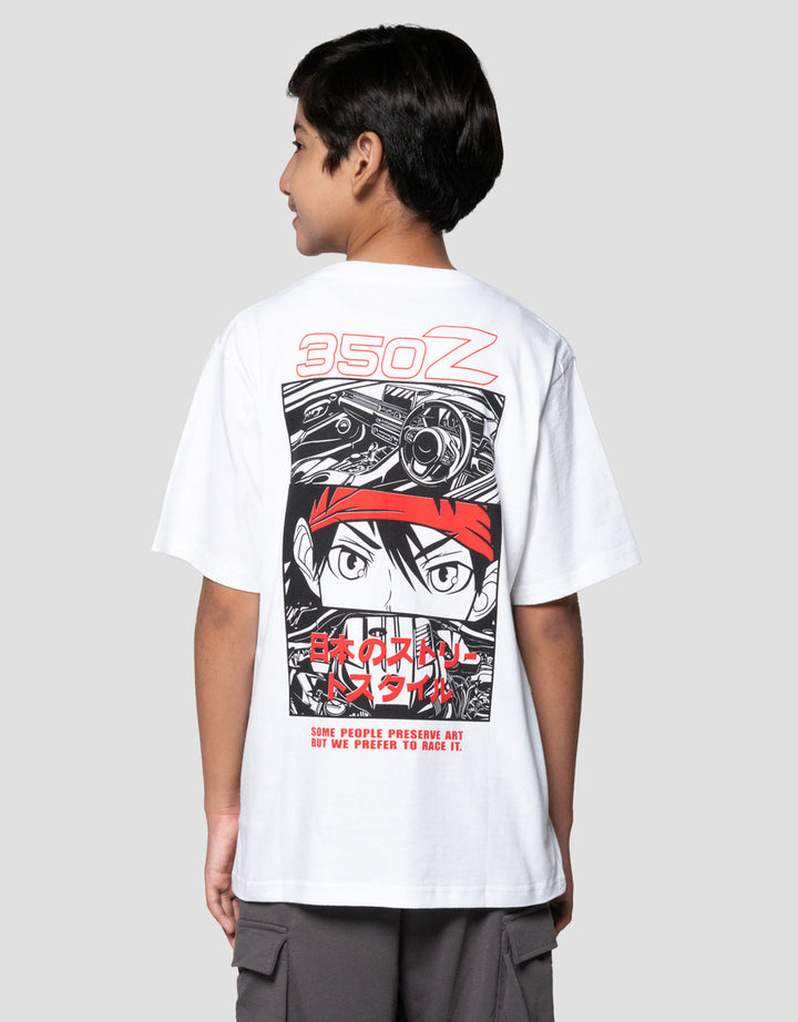 Nevada Two Sided Print Car Anime Kaos Anak Laki-laki