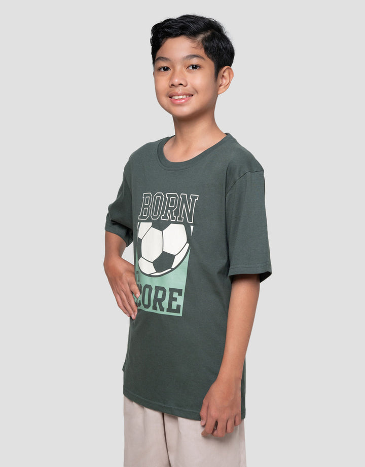 Nevada Print Born To Score Kaos Anak Laki-laki