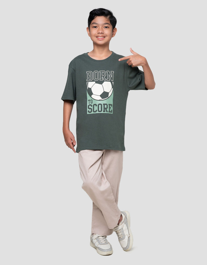 Nevada Print Born To Score Kaos Anak Laki-laki