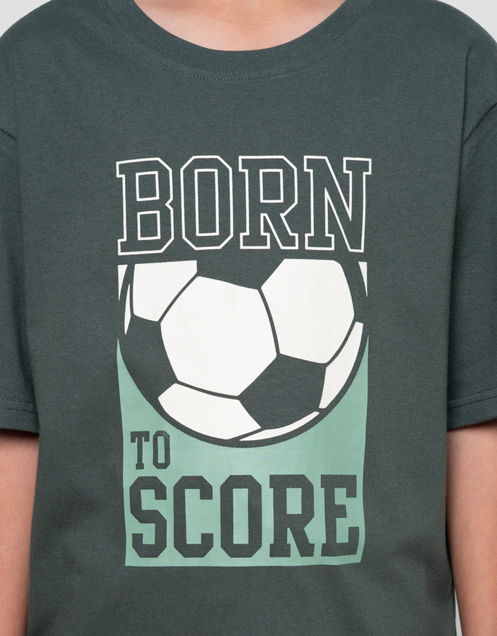 Nevada Print Born To Score Kaos Anak Laki-laki