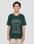Nevada V Neck Varsity Two Sided Print Celtics Kaos Anak Laki-laki