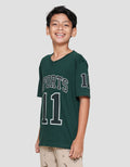Nevada V Neck Varsity Two Sided Print Celtics Kaos Anak Laki-laki