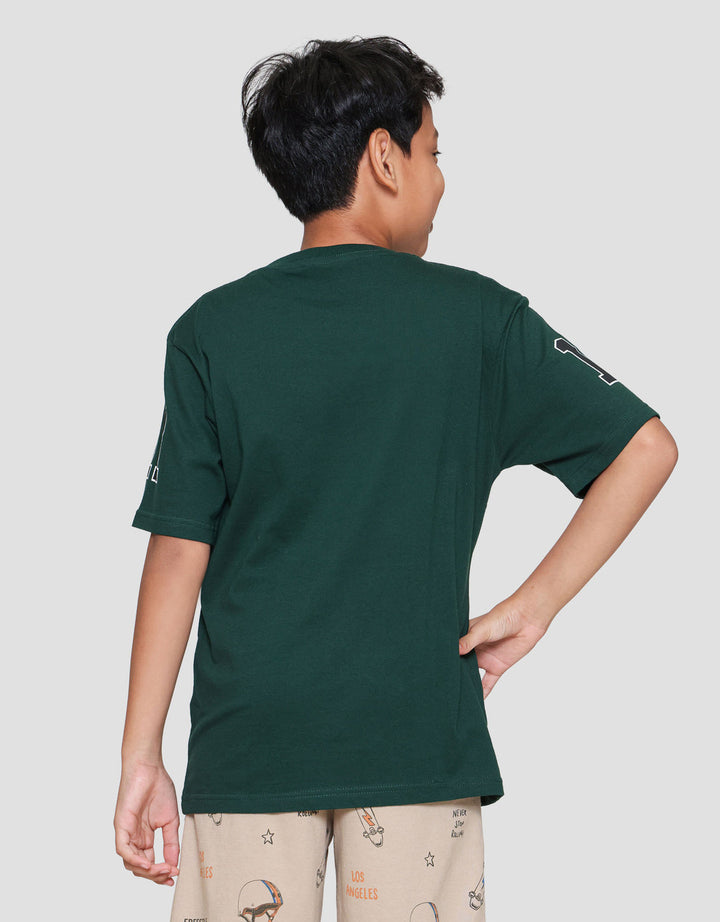 Nevada V Neck Varsity Two Sided Print Celtics Kaos Anak Laki-laki