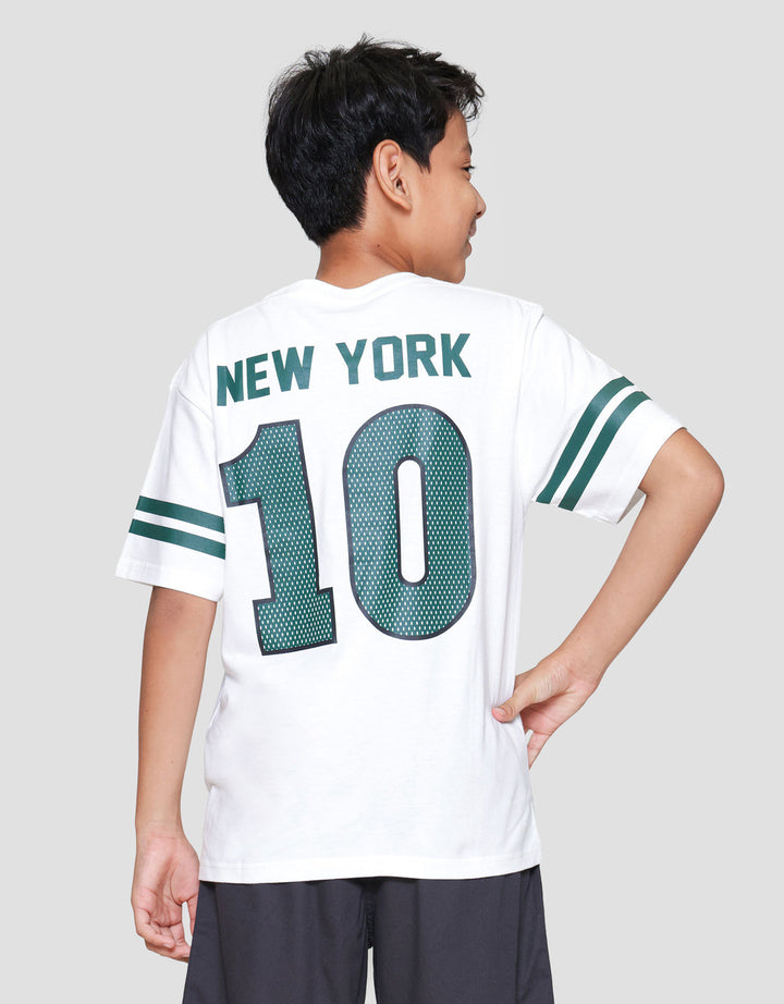 Nevada Varsity Two Sided Print Number New York Kaos Anak Laki-laki