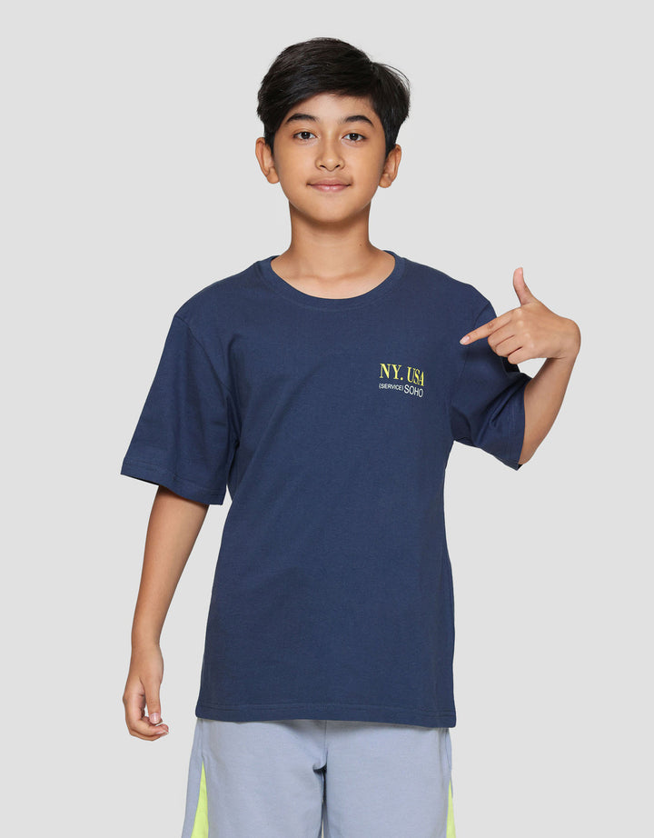 Nevada Two Sided Print Ny Usa Kaos Anak Laki-laki