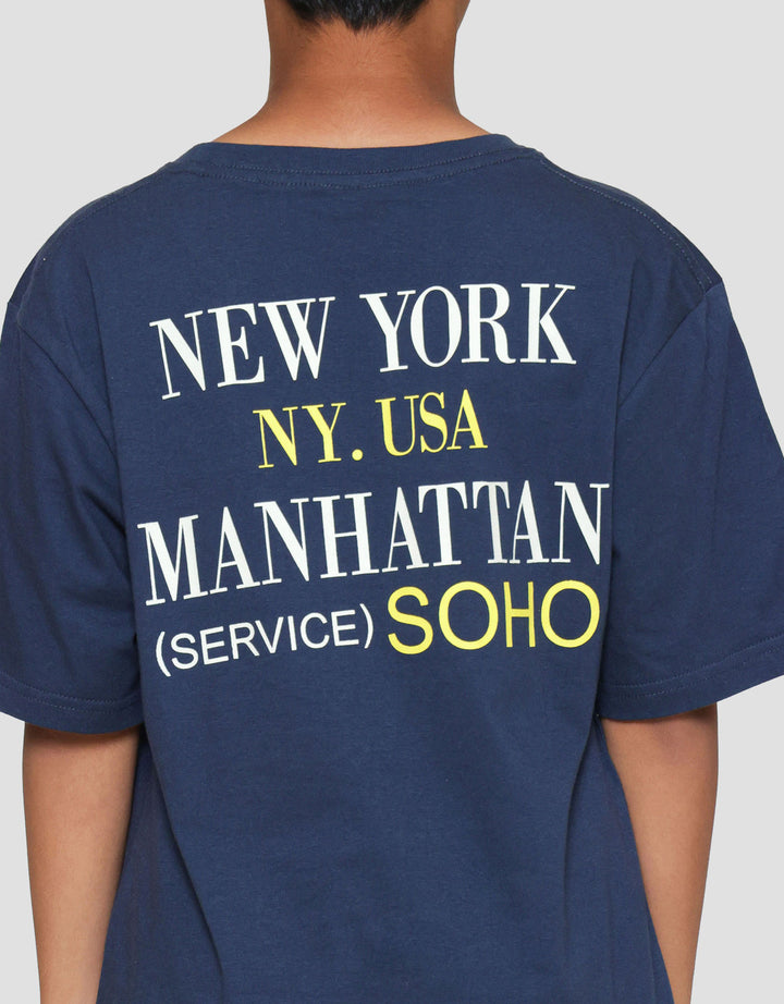 Nevada Two Sided Print Ny Usa Kaos Anak Laki-laki