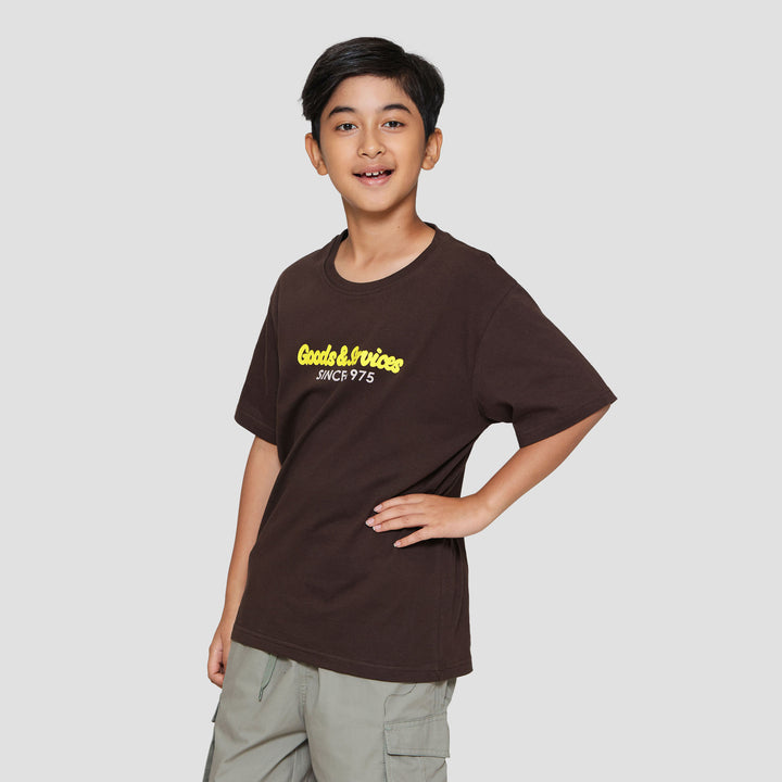 Nevada Two Sided Print Goods And Services Kaos Anak Laki-laki