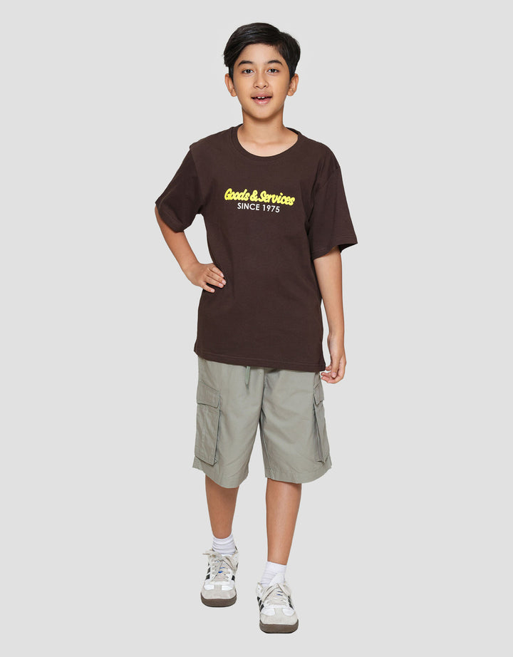 Nevada Two Sided Print Goods And Services Kaos Anak Laki-laki