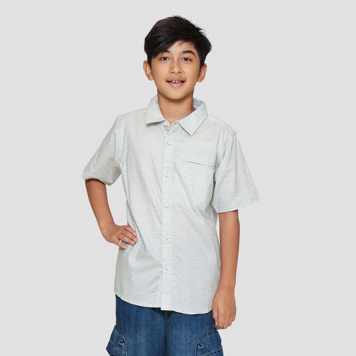 Nevada Stripes Pocket Kemeja Anak Laki-laki