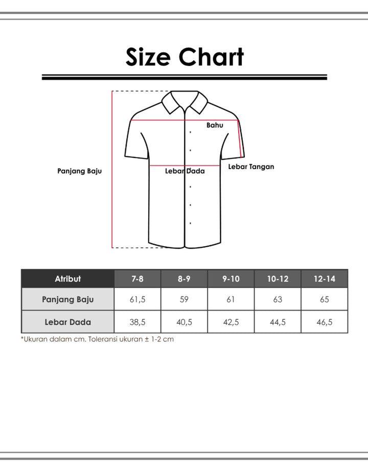 Nevada Woven Casual Solid Kemeja Anak Laki-laki