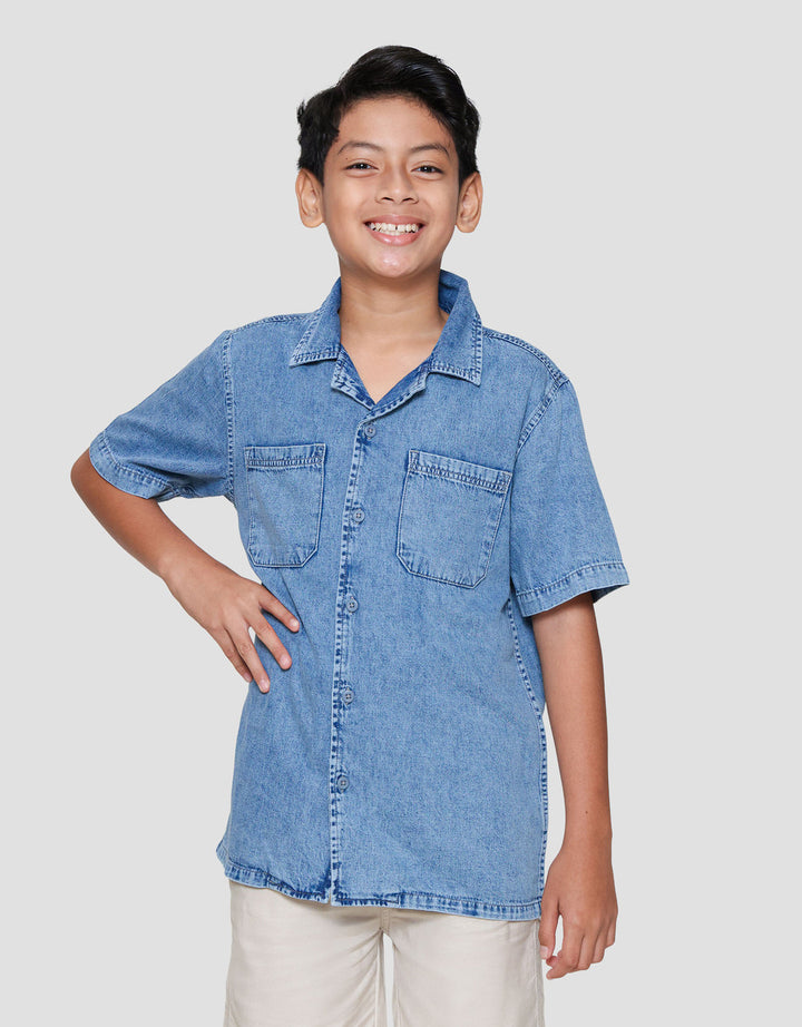 Nevada Embro Nyc Kemeja Denim Anak Laki-laki