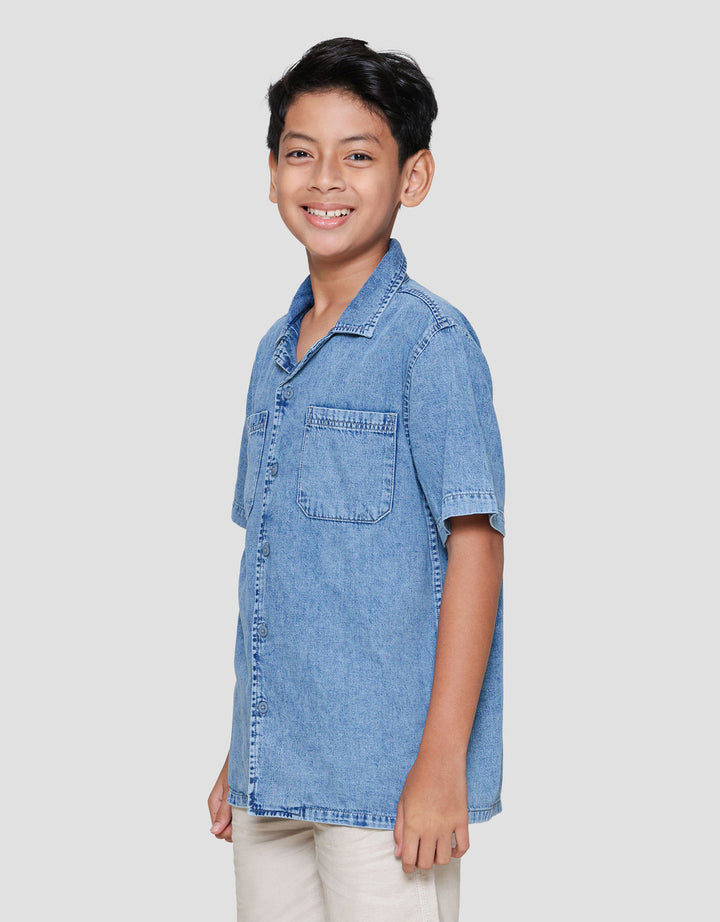 Nevada Embro Nyc Kemeja Denim Anak Laki-laki