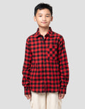 Nevada Checkered Corduroy Kemeja Anak Laki-laki