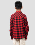 Nevada Checkered Corduroy Kemeja Anak Laki-laki