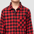 Nevada Checkered Corduroy Kemeja Anak Laki-laki