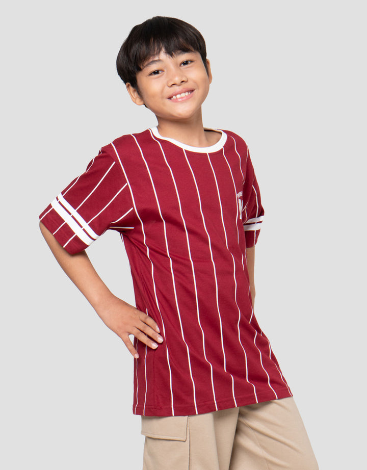Nevada Full Print Stripes Print Kaos Anak Laki-laki