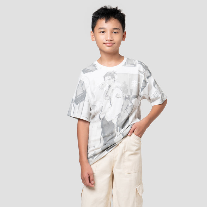 Nevada Full Print Comic Anime Kaos Anak Laki-laki