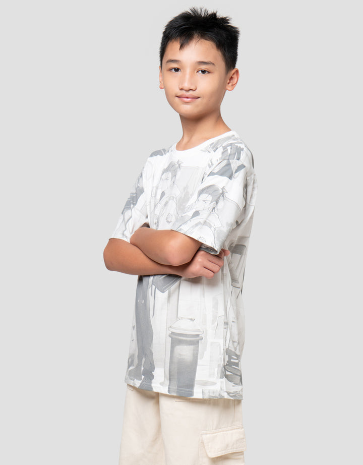 Nevada Full Print Comic Anime Kaos Anak Laki-laki