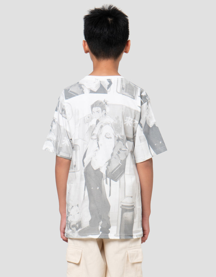 Nevada Full Print Comic Anime Kaos Anak Laki-laki