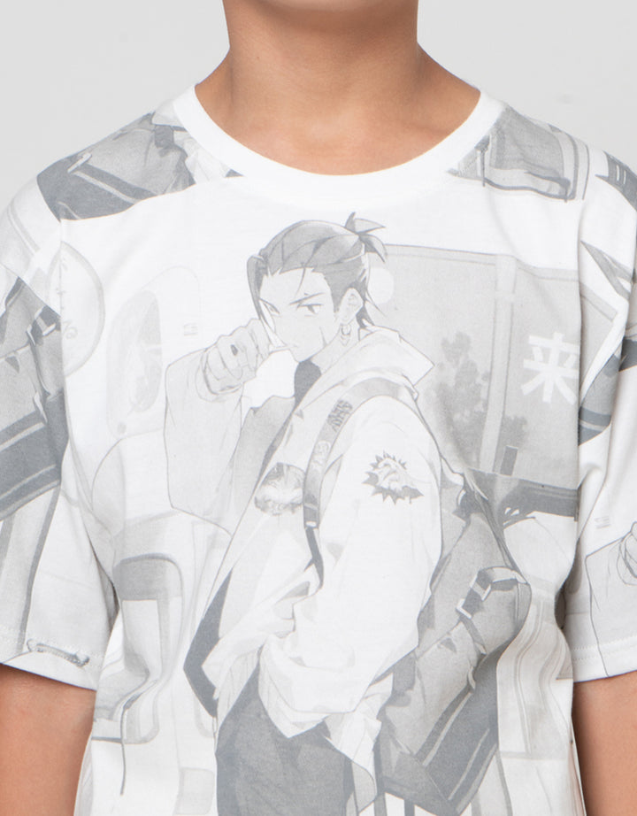 Nevada Full Print Comic Anime Kaos Anak Laki-laki