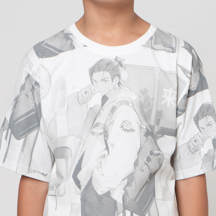 Nevada Full Print Comic Anime Kaos Anak Laki-laki