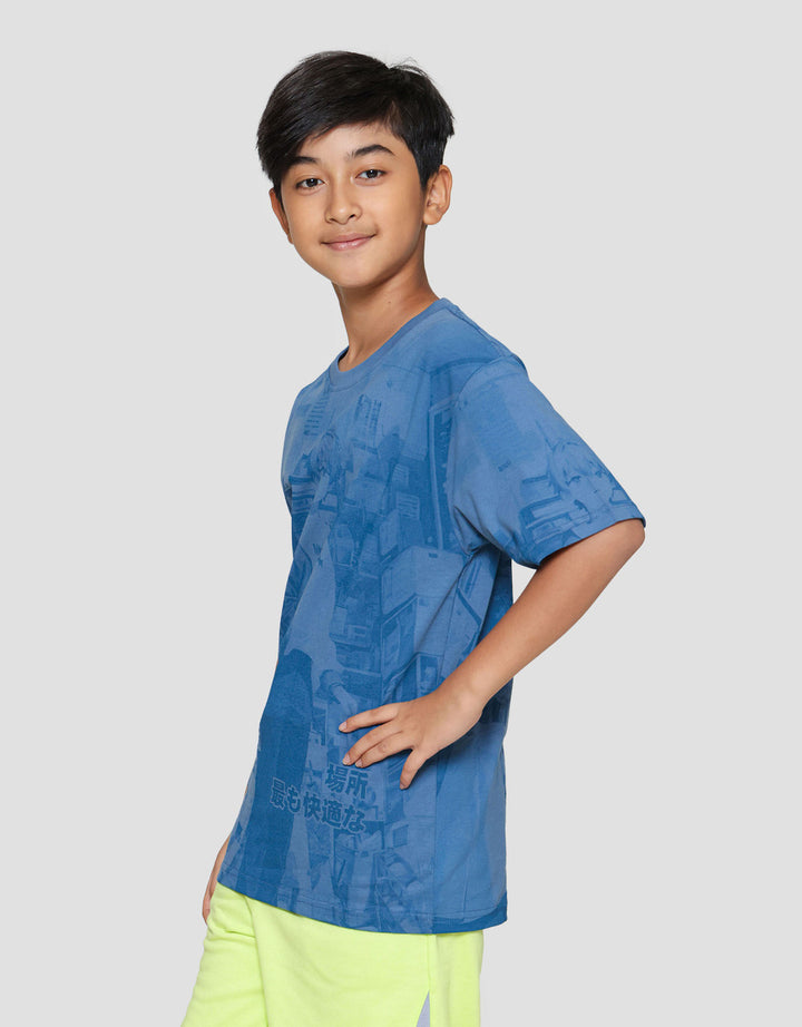 Nevada Full Print Comic Anime Kaos Anak Laki-laki