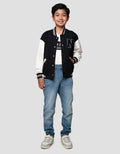Nevada Knit Varsity New York Front Print Logo Jaket Anak Laki-laki