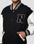 Nevada Knit Varsity New York Front Print Logo Jaket Anak Laki-laki
