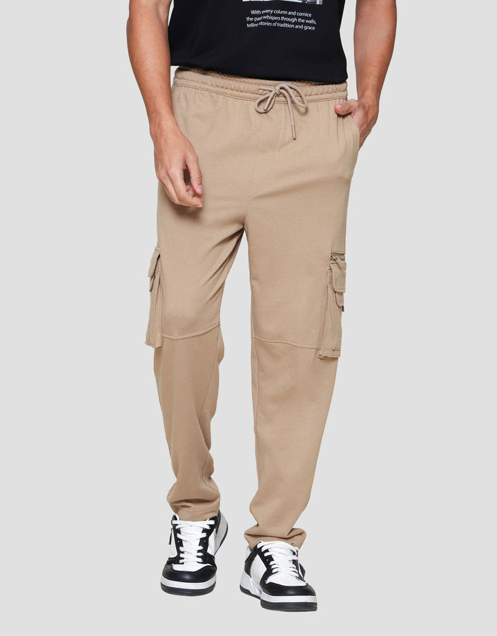 Nevada Knit Many Pockets Celana Cargo Pria