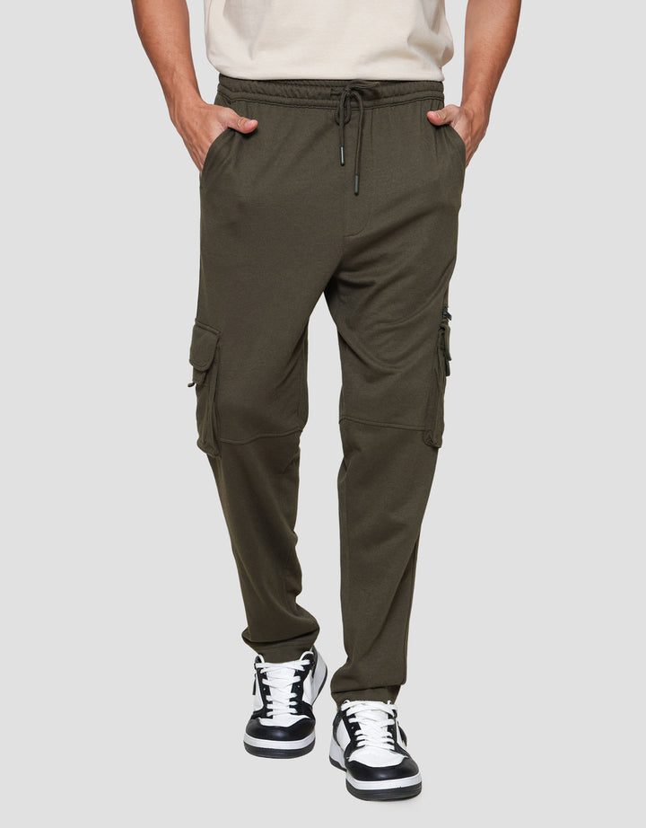 Nevada Knit Many Pockets Celana Cargo Pria