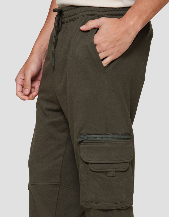 Nevada Knit Many Pockets Celana Cargo Pria