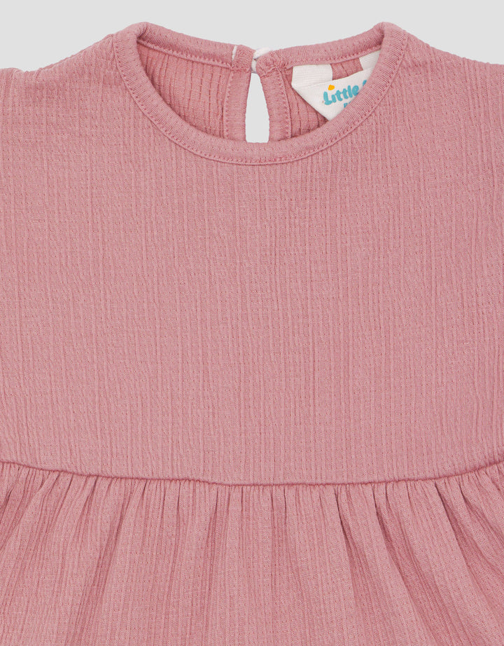 Little M Textured Cringcle Dress Bayi