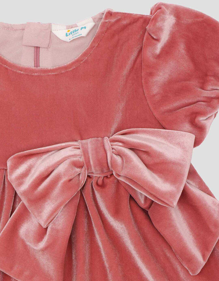 Little M Party Woven Velvet Midi Dress Bayi