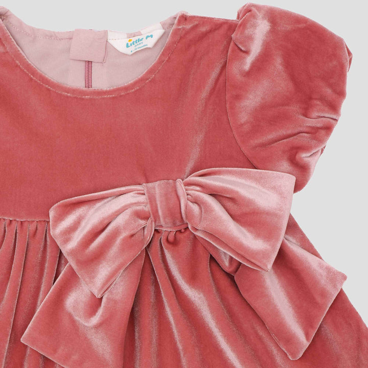 Little M Party Woven Velvet Midi Dress Bayi