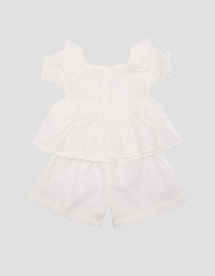 Little M Woven Sleeveless With Flower Setelan Bayi