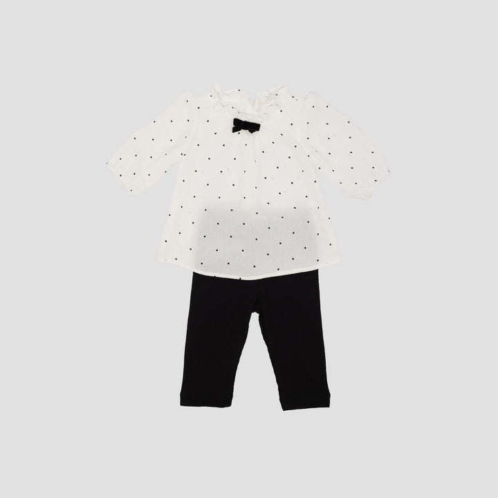 Little M Woven With Polkadot Pakaian Setelan Bayi