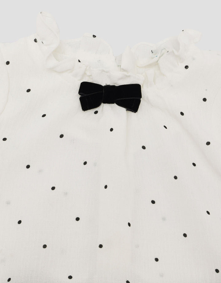 Little M Woven With Polkadot Pakaian Setelan Bayi