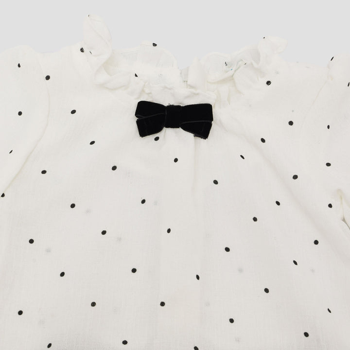 Little M Woven With Polkadot Pakaian Setelan Bayi