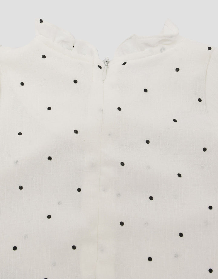 Little M Woven With Polkadot Pakaian Setelan Bayi