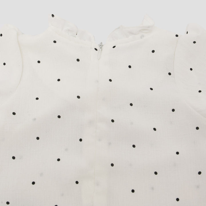 Little M Woven With Polkadot Pakaian Setelan Bayi