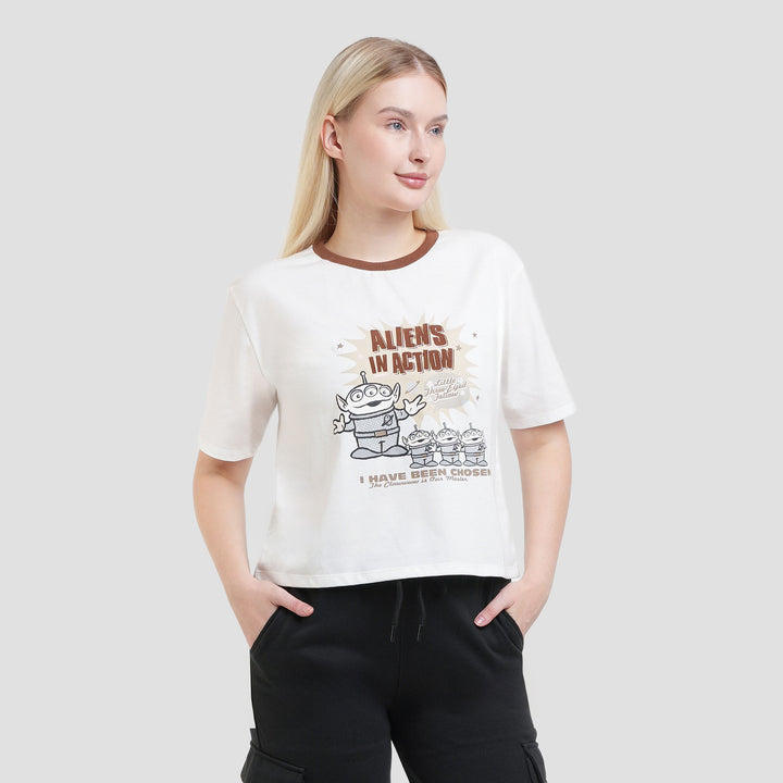 Disney Boxy Print Toy Story Alien Kaos Wanita