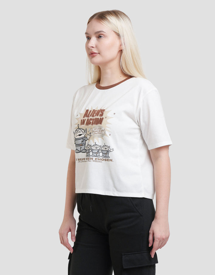 Disney Boxy Print Toy Story Alien Kaos Wanita