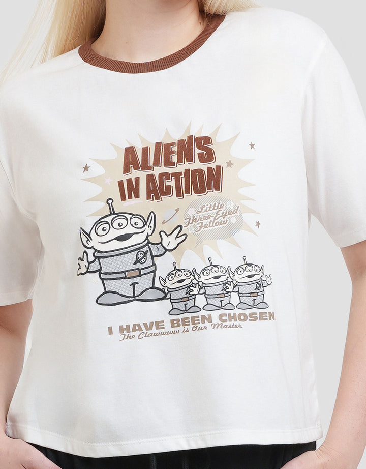 Disney Boxy Print Toy Story Alien Kaos Wanita