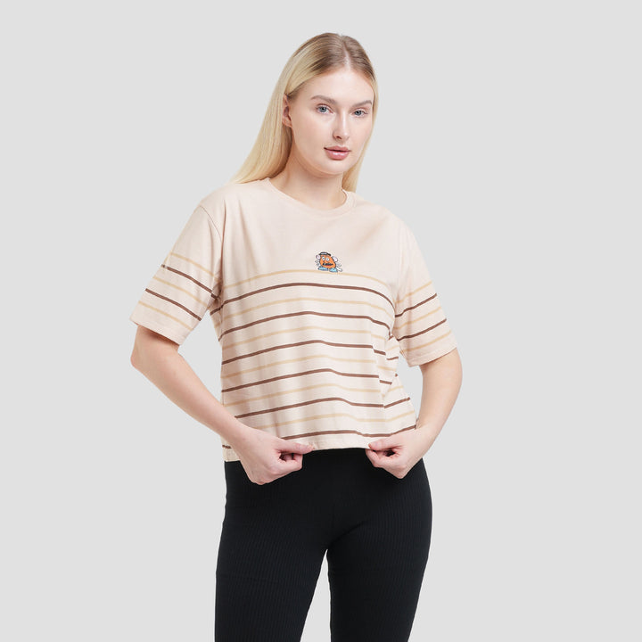 Disney Boxy Print Stripe Toy Story Mr Potato Kaos Wanita