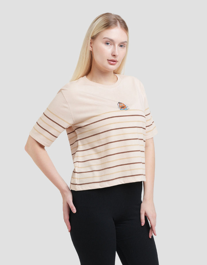 Disney Boxy Print Stripe Toy Story Mr Potato Kaos Wanita