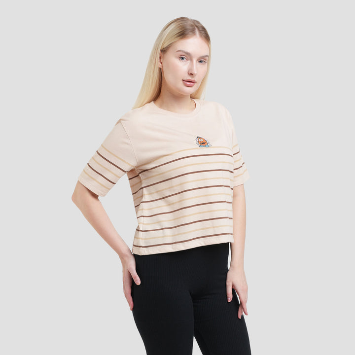 Disney Boxy Print Stripe Toy Story Mr Potato Kaos Wanita